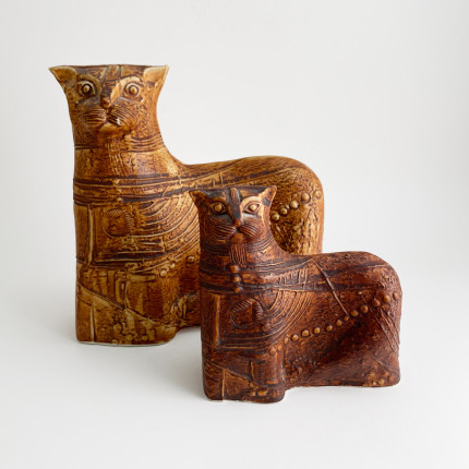 2 ceramics cats by Bertil Vallien, Rörstrand