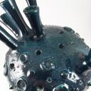 Blue bird ceramic pique fleurs vase_3