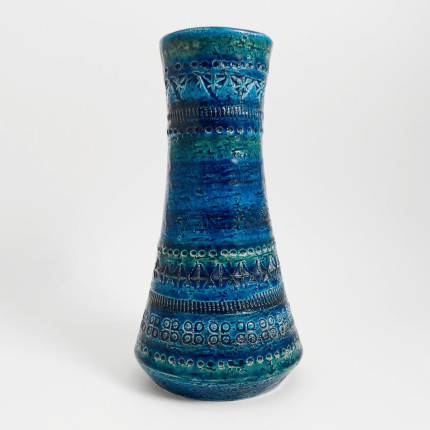 Conic Rimini blue vase Bitossi Aldo Londi