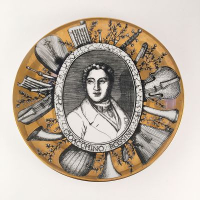 Fornasetti plate, Grandi Maestri, Rossini_0