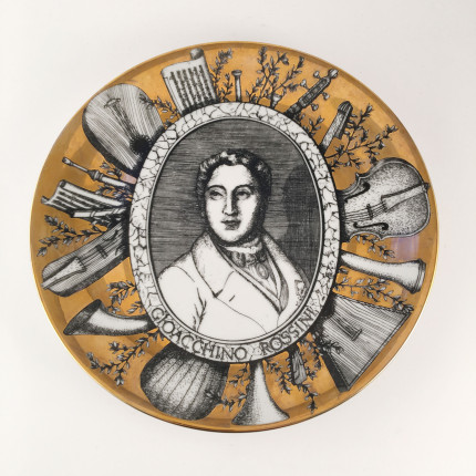 Fornasetti plate, Grandi Maestri, Rossini