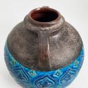 Italian Fiorentina brown and blue vase Bitossi_2