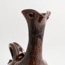 Signed swiss red / brown ceramic jug designed as a bird_1