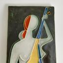 Vintage cubist tile by Schäffenacker, Germany_1