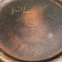 Vintage signed large ceramic jug painted with colored birds_8