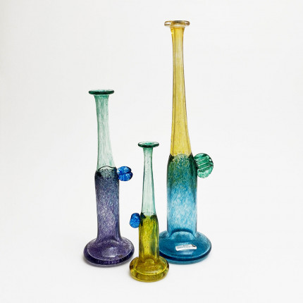 3 vases by Bertil Vallien for Kosta Boda