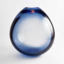 Large Per Lütken drop vase blue glass by Holmegaard_4