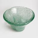 Art Deco green Daum vase with blown-in air bubbles_3