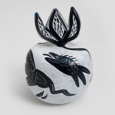 Paperweight / sculptur Caramba by Ulrica Hydman-Vallien for Kosta Boda_0