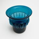 Vintage blue vase by Bertil Vallien for Boda Åfors_1