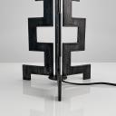 Vintage black iron brutalist lamp_6