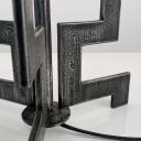 Vintage black iron brutalist lamp_1