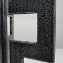 Vintage black iron brutalist lamp_3