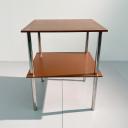 vintage tubular steel side table with metal shelf_9