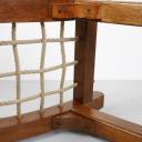 French brutalist wooden and rope stool, circa 1970_2