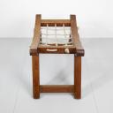 French brutalist wooden and rope stool, circa 1970_4