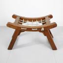 French brutalist wooden and rope stool, circa 1970_7