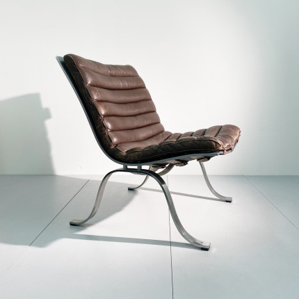 Leather easy chair "Ari" by Arne Norell, Sweden