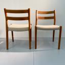Set of 5 chairs Modell 84 von Niels O. Møller für JL Moller, Denmark_5