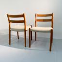 Set of 5 chairs Modell 84 von Niels O. Møller für JL Moller, Denmark_4