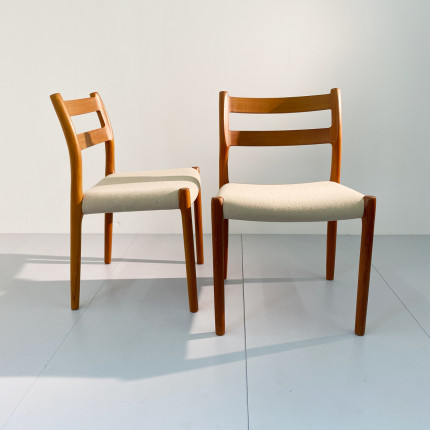 Set of 5 chairs Modell 84 von Niels O. Møller für JL Moller, Denmark