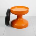 Vintage plastic orange stool Rochetto by Castiglioni for Kartell_6