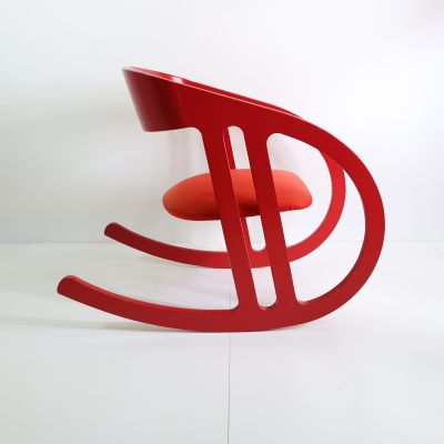 vintage swiss designer Bruno Rey rocking chair Dieter_0