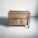 Canvas and Steel Bachelor Magazine Rack by Verner Panton for Fritz Hansen_2