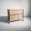 Canvas and Steel Bachelor Magazine Rack by Verner Panton for Fritz Hansen_1