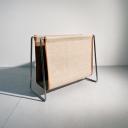 Canvas and Steel Bachelor Magazine Rack by Verner Panton for Fritz Hansen_3