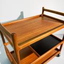 Teak tea trolley or bar cart by Johannes Andersen for Silkeborg_6