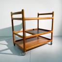 Teak tea trolley or bar cart by Johannes Andersen for Silkeborg_1