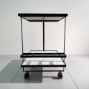 Vintage black and white Swiss bar cart_5