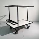 Vintage black and white Swiss bar cart_3