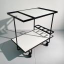 Vintage black and white Swiss bar cart_8