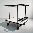 Vintage black and white Swiss bar cart_6