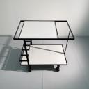 Vintage black and white Swiss bar cart_1