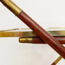 Vintage designer Cesare Lacca wooden and glass tea trolley, Italy 60s_4