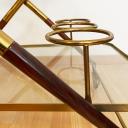 Vintage designer Cesare Lacca wooden and glass tea trolley, Italy 60s_6