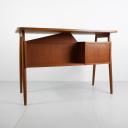 Small danish teak writing desk Nielsen Tibergaard_2