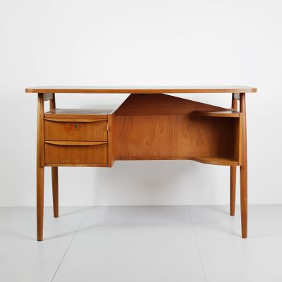 Small danish teak writing desk Nielsen Tibergaard_0