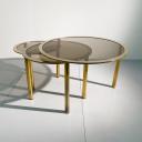 Vintage italian glass and metal table in the manner of Willy Rizzo_8
