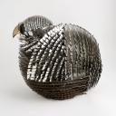 Large Alexander Blazquez Mexican modern metal brutalist bird sculpture_3