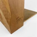 Pair of rare large wooden anthroposophical bookends_7