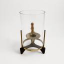 Brass and bamboo windlight candleholder by Carl Auböck, Wien_2