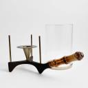 Brass and bamboo windlight candleholder by Carl Auböck, Wien_5