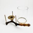 Brass and bamboo windlight candleholder by Carl Auböck, Wien_4