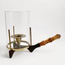 Brass and bamboo windlight candleholder by Carl Auböck, Wien_8