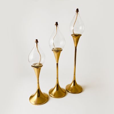 Set of three vintage Freddie Andersen oil lamps_0