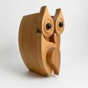 Vintage 70s wooden money box owl_4